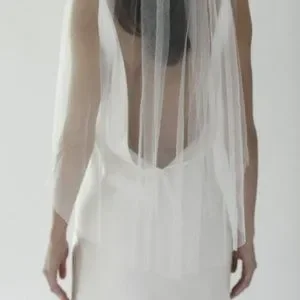A.B Ellie Nova Edge Veil | Beaded Edge Fingertip Veil - Soft Tulle Veil A.B Ellie Nova Edge VeilBeaded Edge Fingertip Veil - Soft  main image 2